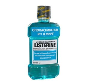 Propriétés du rinçage Listerine